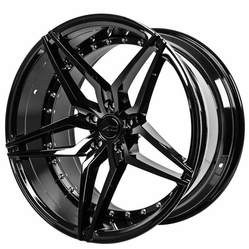 20" STAGGERED AC WHEELS AC01 GLOSS BLACK EXTREME...
