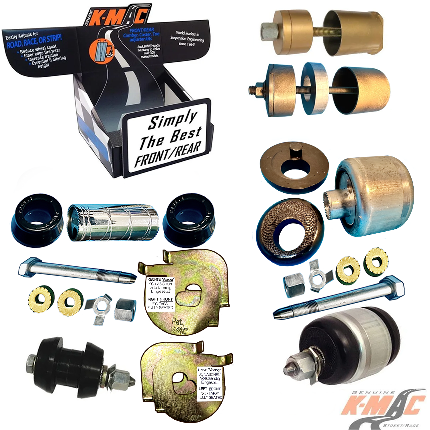 Mercedes 503416 M<br />W213 (’16-’22) 4MATIC GLC 253 43, 53, 63/S, E200-450 AMG <br />( Set of 4 )<br />Front Camber (& Caster)<br /> Adj. Bush Kit