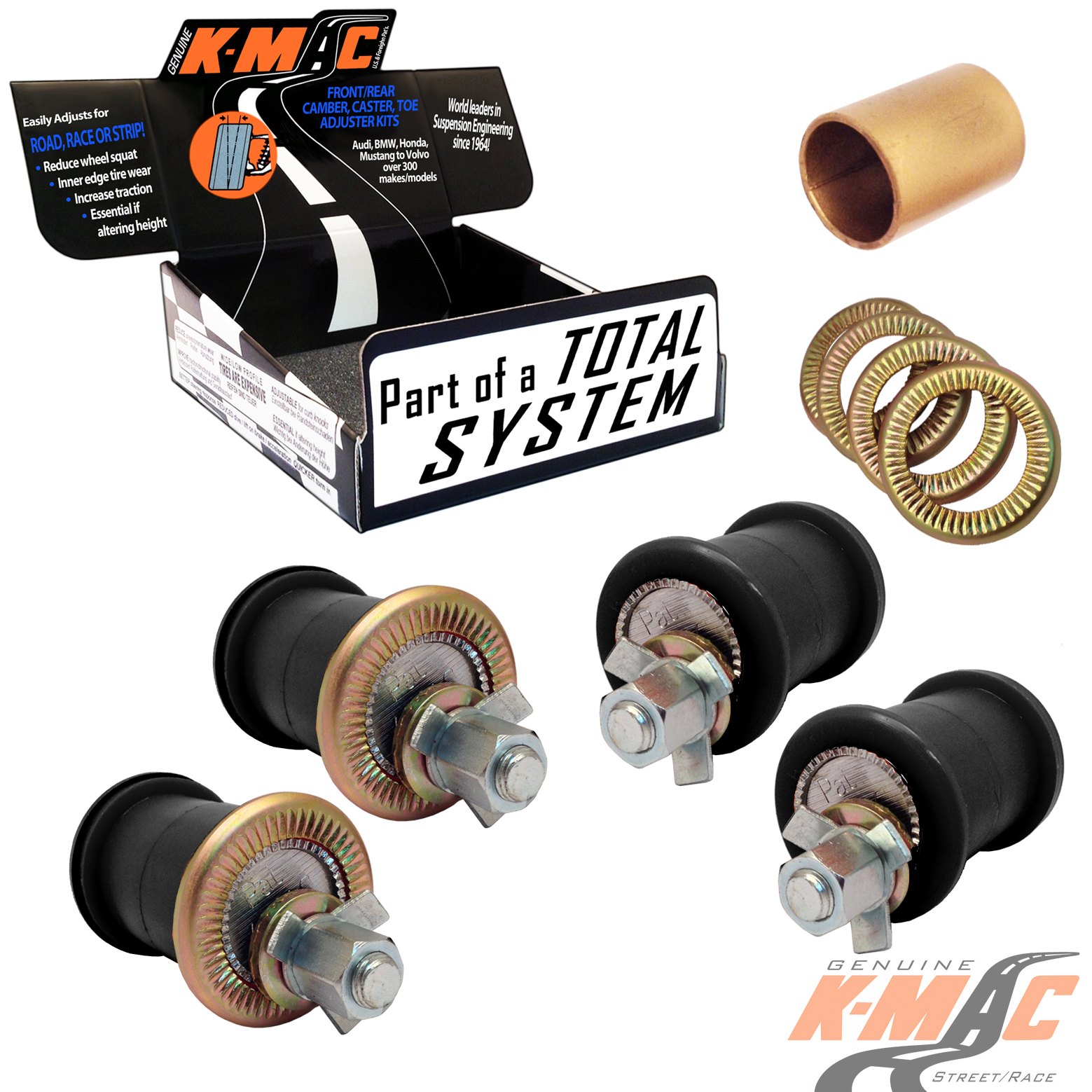 BMW 193326H . Rear <br /> E23(’82-’86), E24(5/’82-’89)<br /> E28 (520, 525-’86-’88, 528, 535-’82-’88), E32, E34 & ‘M’ <br />( Set of 4 ) . Camber & Toe (Inner) Bush Kit