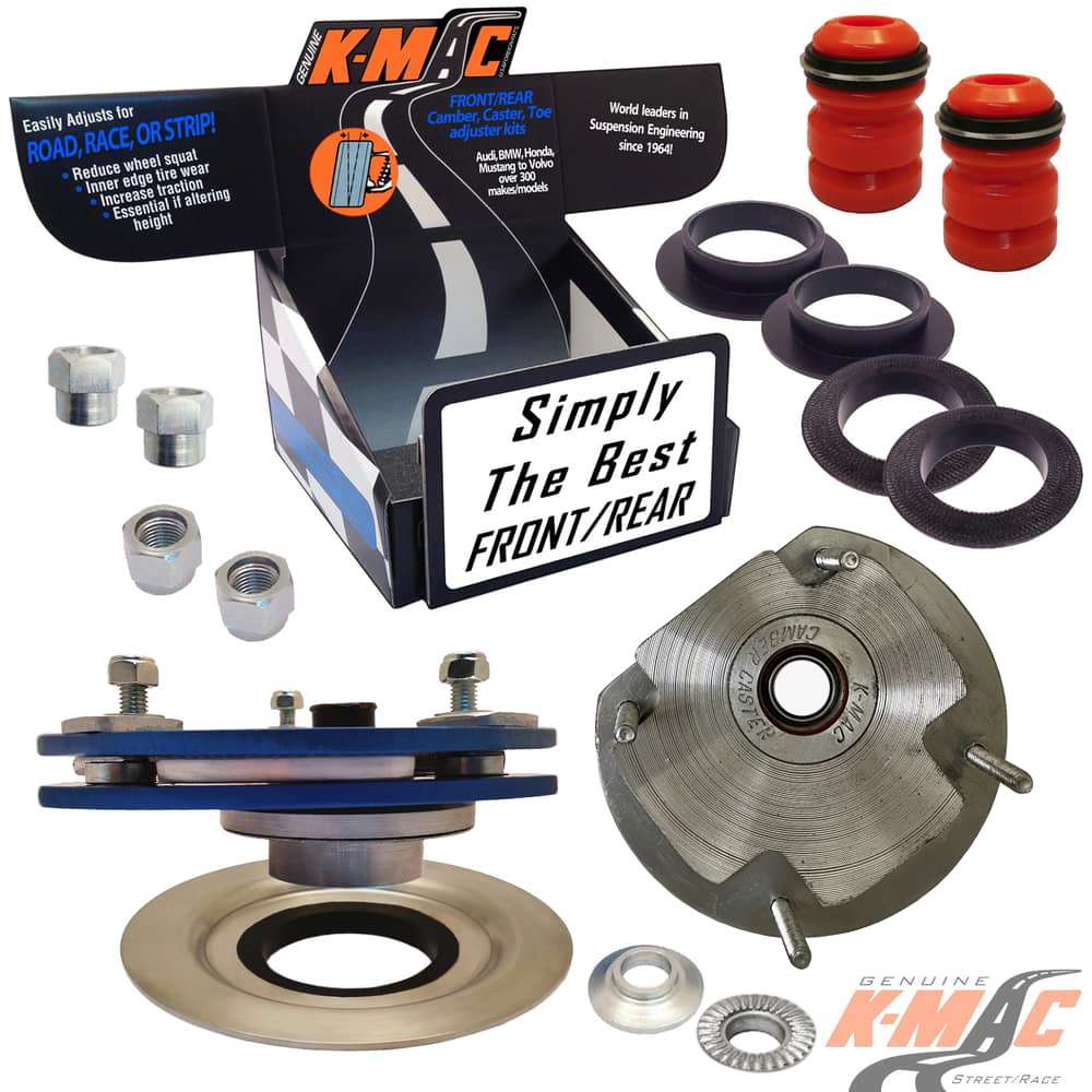 Mazda 480316-2L Front<br />BJ, Protege (’98-’02)<br />( 4 Bolt ) . ( Pair )<br />Top Strut Mounts <br />Camber & Caster adj. <br /> (Stage 2- Street/ Race)